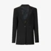 Helmut Lang Double-breasted Asymmetric Wool-blend Blazer -Whistlkes Style R04150634 BLACK M
