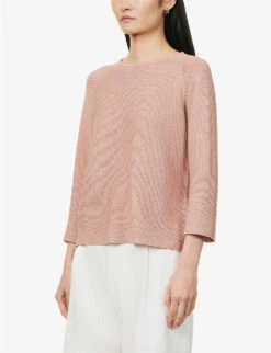 Weekend Max Mara Addotto Relaxed-fit Cotton Jumper -Whistlkes Style R04151200 PEACH ALT02