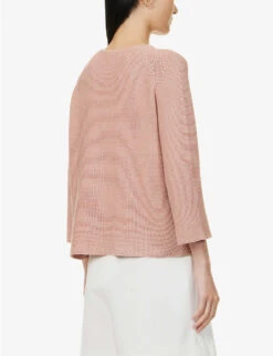 Weekend Max Mara Addotto Relaxed-fit Cotton Jumper -Whistlkes Style R04151200 PEACH ALT03