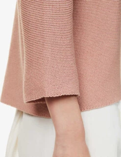 Weekend Max Mara Addotto Relaxed-fit Cotton Jumper -Whistlkes Style R04151200 PEACH ALT04