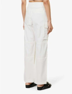 ME AND EM Regular-fit Straight-leg Denim Combat Trousers -Whistlkes Style R04151476 OFFWHITE ALT03