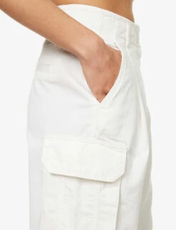 ME AND EM Regular-fit Straight-leg Denim Combat Trousers -Whistlkes Style R04151476 OFFWHITE ALT04