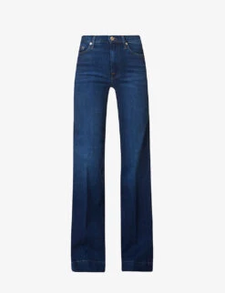 Whistlkes Style 33 7 For All Mankind Modern Dojo Flared High-rise Stretch-denim Jeans