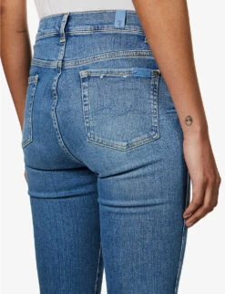 7 For All Mankind Slim Kick Mid-rise Stretch-denim Jeans -Whistlkes Style R04152116 SLIMILLUSIONWITHIN ALT05