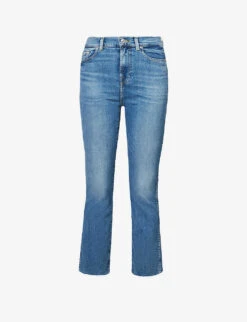 Whistlkes Style 35 7 For All Mankind Slim Kick Mid-rise Stretch-denim Jeans