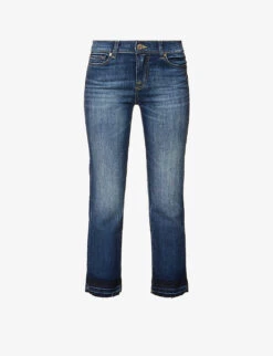 Whistlkes Style 37 7 For All Mankind The Straight Crop Straight-leg Mid-rise Stretch-denim Jeans