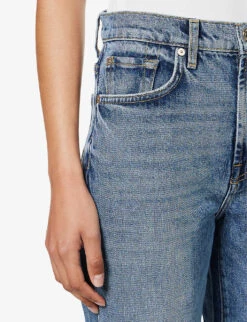 7 For All Mankind Logan Stovepipe Straight-leg Mid-rise Stretch-denim Jeans -Whistlkes Style R04152129 PLAYTIME ALT04