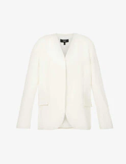 THEORY Admiral V-neck Woven Blazer