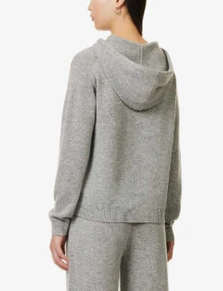 THEORY Relaxed-fit Drawstring-hood Wool And Cashmere-blend Hoody -Whistlkes Style R04152416 HUSKY ALT03
