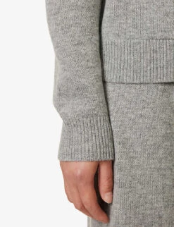 THEORY Relaxed-fit Drawstring-hood Wool And Cashmere-blend Hoody -Whistlkes Style R04152416 HUSKY ALT04