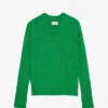 Zadig & Voltaire Northa Round-neck Cashmere Jumper -Whistlkes Style R04153132 POMME M