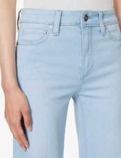 Paige Leenah Flared Mid-rise Denim-blend Jeans -Whistlkes Style R04153161 INDIGOGLITZCOATING ALT04