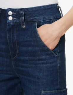 Paige Dion Straight-leg Mid-rise Stretch-denim Jeans -Whistlkes Style R04153164 GRACIELOU ALT04