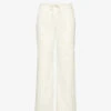 Paige Carly Wide-leg Mid-rise Cotton-blend Trousers -Whistlkes Style R04153168 QUARTZSAND M