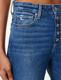 Paige Leenah Flared Wide-leg High-rise Stretch-denim Jeans -Whistlkes Style R04153202 WHATEVERDISTRESSED ALT04