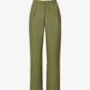 Paige Dallas Wide-leg Mid-rise Linen And Rayon-blend Trousers