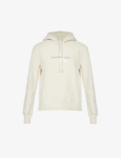 Calvin Klein Monologo-embroidered Dropped-shoulder Recycled Cotton-blend Hoody