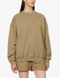 Resort Logo-print Cotton-jersey Sweatshirt 9 Resort Logo-print Cotton-jersey Sweatshirt -Whistlkes Style R04153623 DEEPSAND ALT02