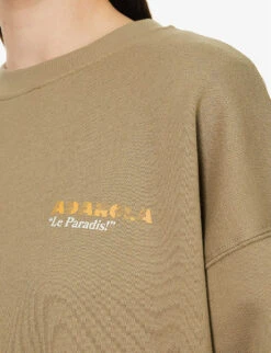 Resort Logo-print Cotton-jersey Sweatshirt 11 Resort Logo-print Cotton-jersey Sweatshirt -Whistlkes Style R04153623 DEEPSAND ALT04