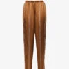 Vince Stripe Straight-leg High-rise Satin Trousers