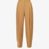 Vince Pleated Straight-leg High-rise Woven Trousers