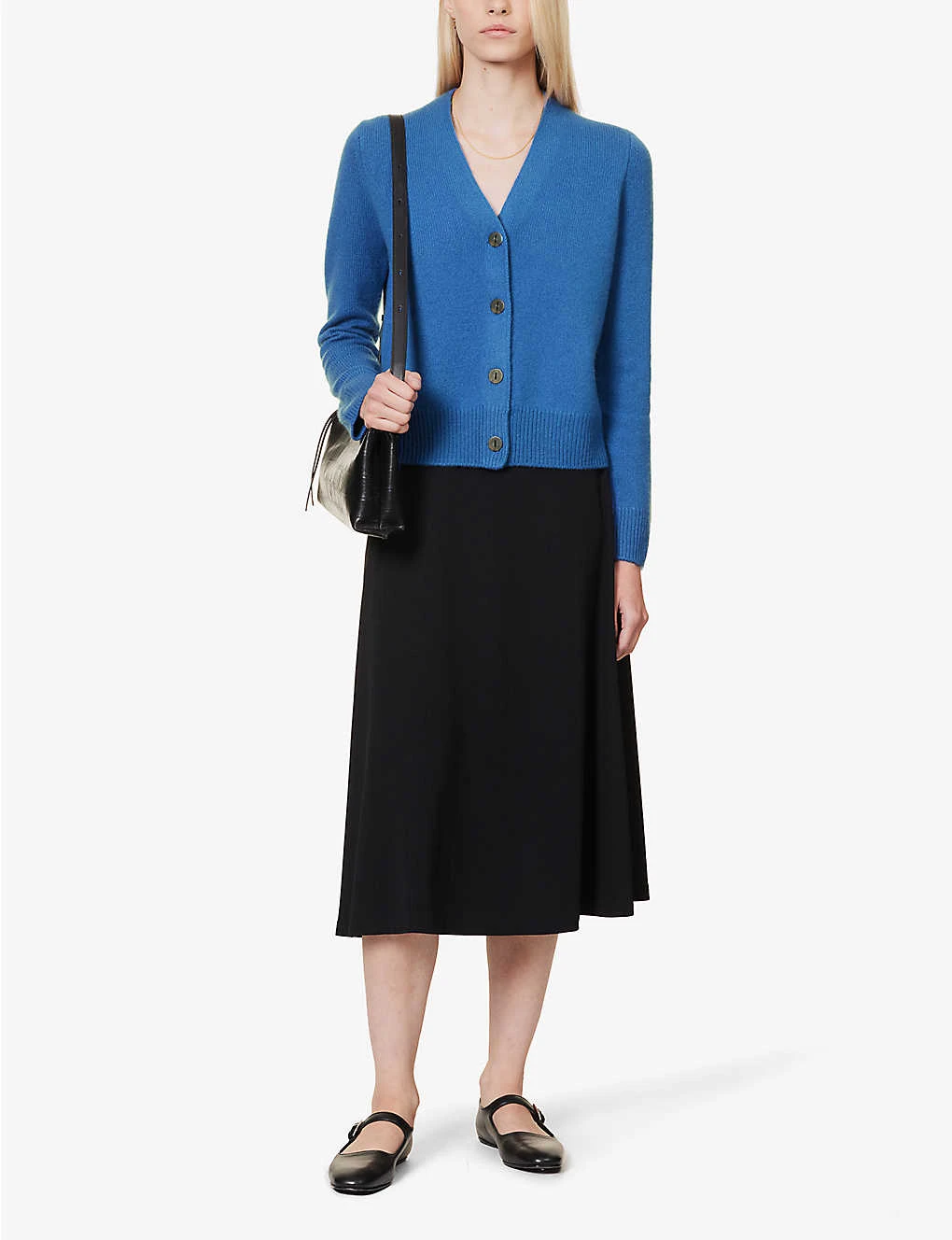 Vince V-neck Ribbed-trim Cashmere Cardigan 4 Vince V-neck Ribbed-trim Cashmere Cardigan - Image 2