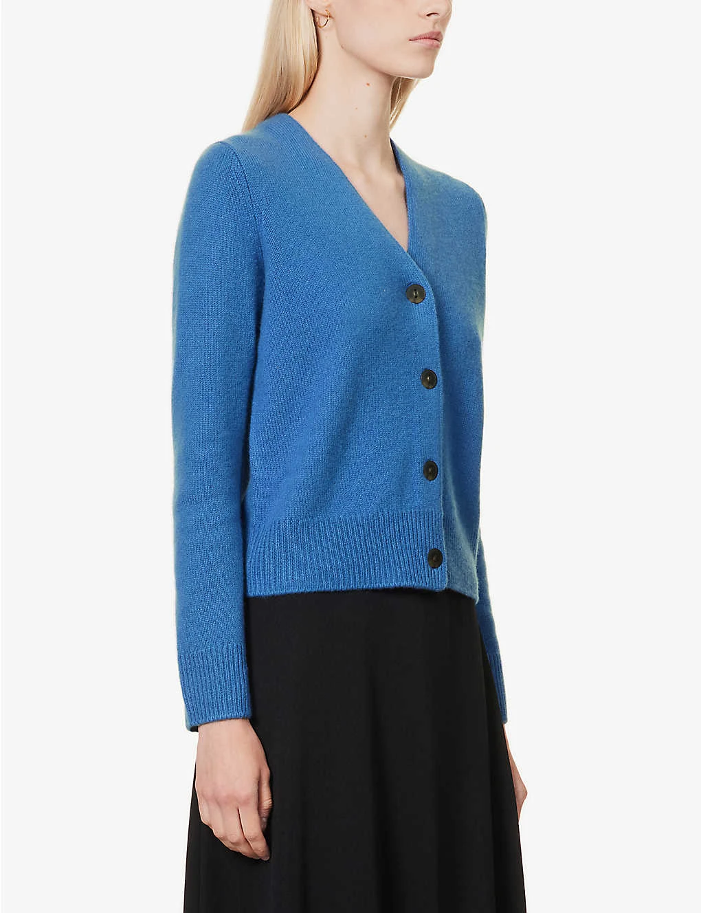 Vince V-neck Ribbed-trim Cashmere Cardigan 5 Vince V-neck Ribbed-trim Cashmere Cardigan - Image 3