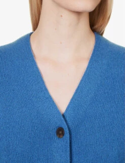 Vince V-neck Ribbed-trim Cashmere Cardigan 11 Vince V-neck Ribbed-trim Cashmere Cardigan -Whistlkes Style R04154663 RIVERINE ALT04