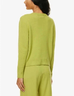 Essentials Scoop-neck Cashmere Jumper -Whistlkes Style R04155859 PUNCH ALT03