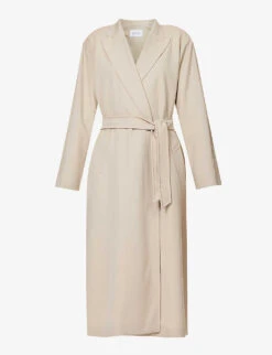 Max Mara Ottico Belted Stretch-wool Coat