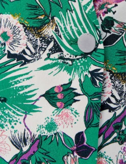 Ikks Botanical-print Woven Jacket -Whistlkes Style R04156304 LIGHTGREEN ALT03