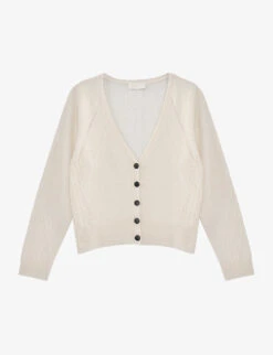 Ikks V-neck Button-down Cashmere Cardigan