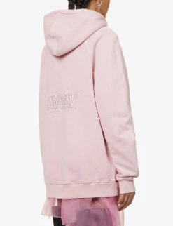 Filthy Rich Crystal-embellished Cotton Hoody -Whistlkes Style R04156845 ROSE ALT03