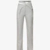 Deconstructed Straight-leg Mid-rise Wool Trousers