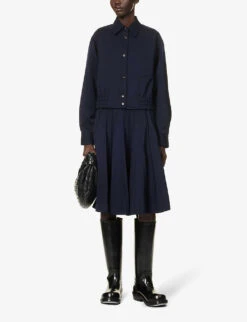 Bottega Veneta Sartorial Double-breasted Wool Blazer -Whistlkes Style R04159953 NAVY ALT01