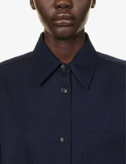 Bottega Veneta Sartorial Double-breasted Wool Blazer -Whistlkes Style R04159953 NAVY ALT04