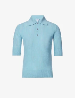 Bottega Veneta Collar Short-sleeve Wool Top