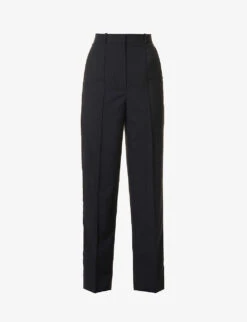 Straight-leg Mid-rise Wool Trousers