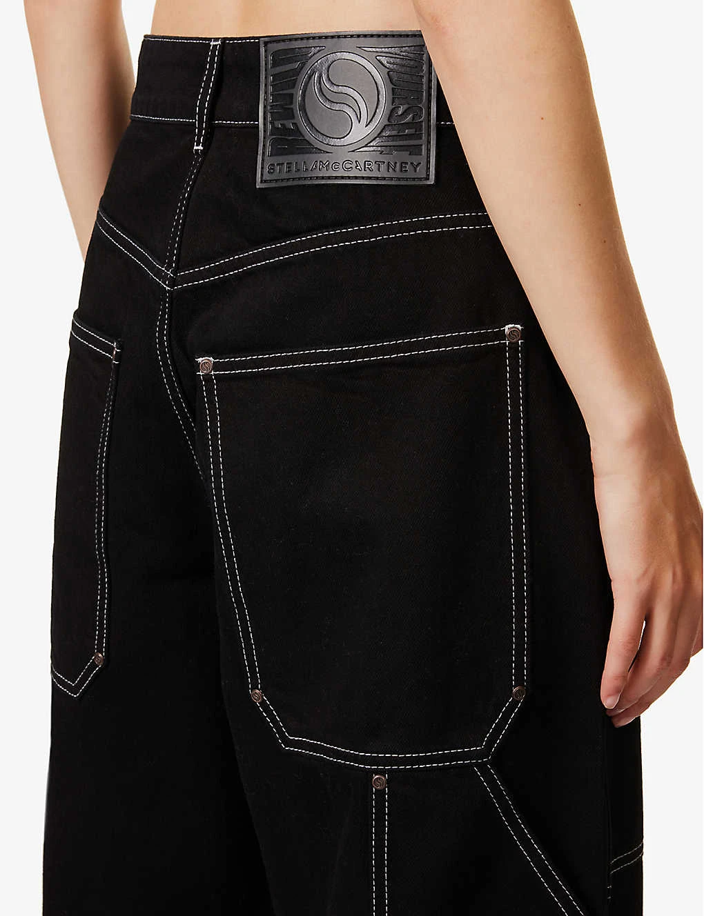 STELLA MCCARTNEY Workwear Contrast-stitch Wide-leg Mid-rise Jeans 7 STELLA MCCARTNEY Workwear Contrast-stitch Wide-leg Mid-rise Jeans - Image 5
