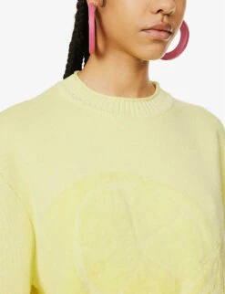 The Still Life Embroidered Cotton-blend Knitted Jumper -Whistlkes Style R04161063 LIMONCELLO ALT04