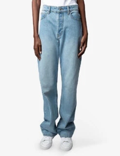 Zadig & Voltaire Evy Flared-leg Mid-rise Denim Jeans -Whistlkes Style R04161337 LIGHTBLUE ALT02