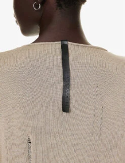 Distressed-panel Relaxed-fit Silk And Cotton Knitted Top -Whistlkes Style R04164412 PERLA ALT04