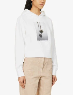 Palm Angels Graphic-print Branded Cotton-jersey Hoody -Whistlkes Style R04166262 OFFWHITELIGHTGREY ALT02