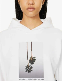Palm Angels Graphic-print Branded Cotton-jersey Hoody -Whistlkes Style R04166262 OFFWHITELIGHTGREY ALT04