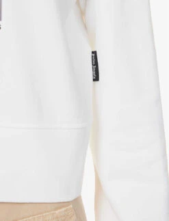 Palm Angels Graphic-print Branded Cotton-jersey Hoody -Whistlkes Style R04166262 OFFWHITELIGHTGREY ALT05