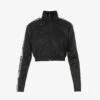 Logo-tape Cropped Recycled-polyester Jacket -Whistlkes Style R04166478 BLACK M