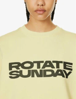 Brand-print Relaxed-fit Organic-cotton Sweatshirt -Whistlkes Style R04166483 TRANSPARENTYELLOW ALT04