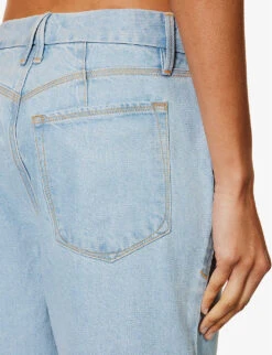 GOOD AMERICAN Good '90s Straight-leg Mi-rise Denim-blend Jeans -Whistlkes Style R04166600 INDIGO498 ALT06