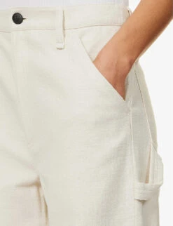 Rag & Bone Baggy Dre Straight-leg Low Rise Jeans -Whistlkes Style R04166662 ECRU ALT04