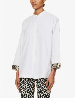 Tenerife Relaxed-fit Cotton Shirt -Whistlkes Style R04167349 WHITE ALT02